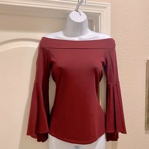 EXPRESS Merlot Color Top Size Small